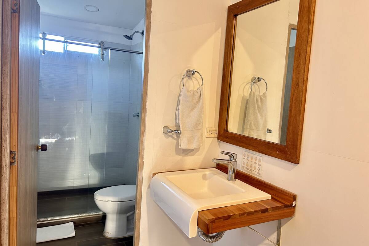 family room | bathroom | shower, towels