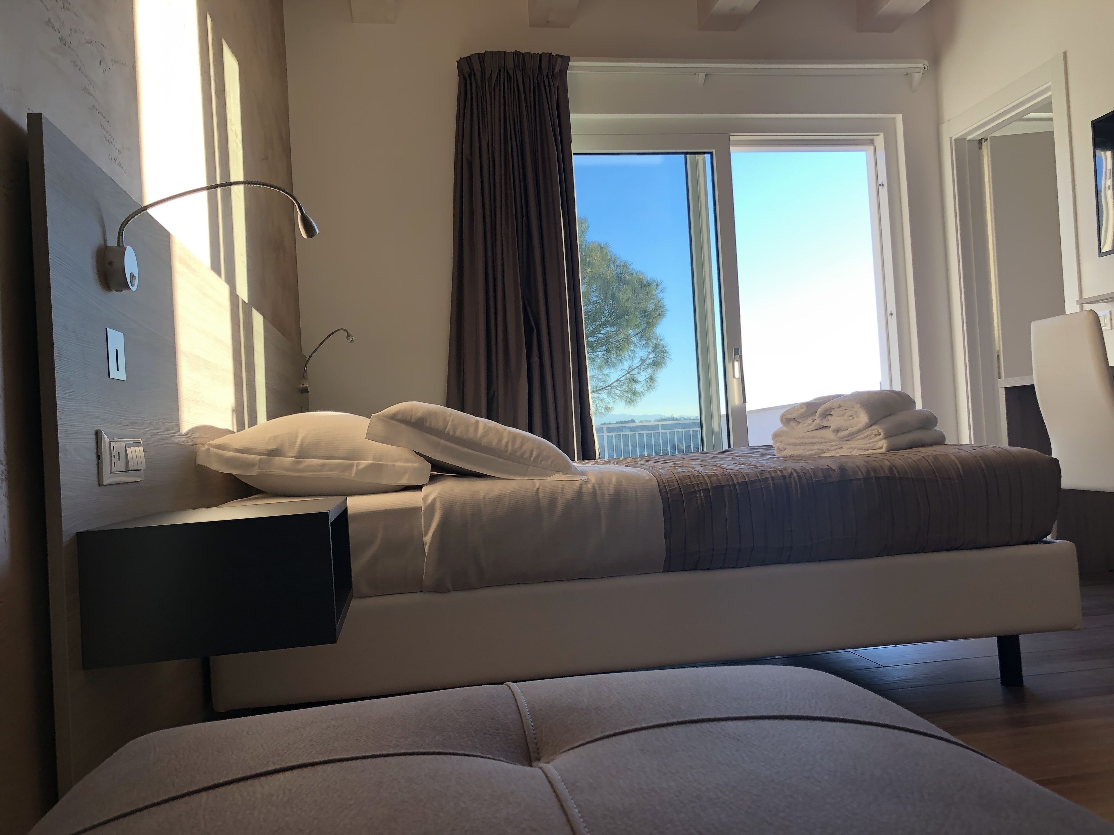 family triple room, 1 queen bed, balcony, pool view | hypo-allergenic bedding, minibar, in-room safe, desk