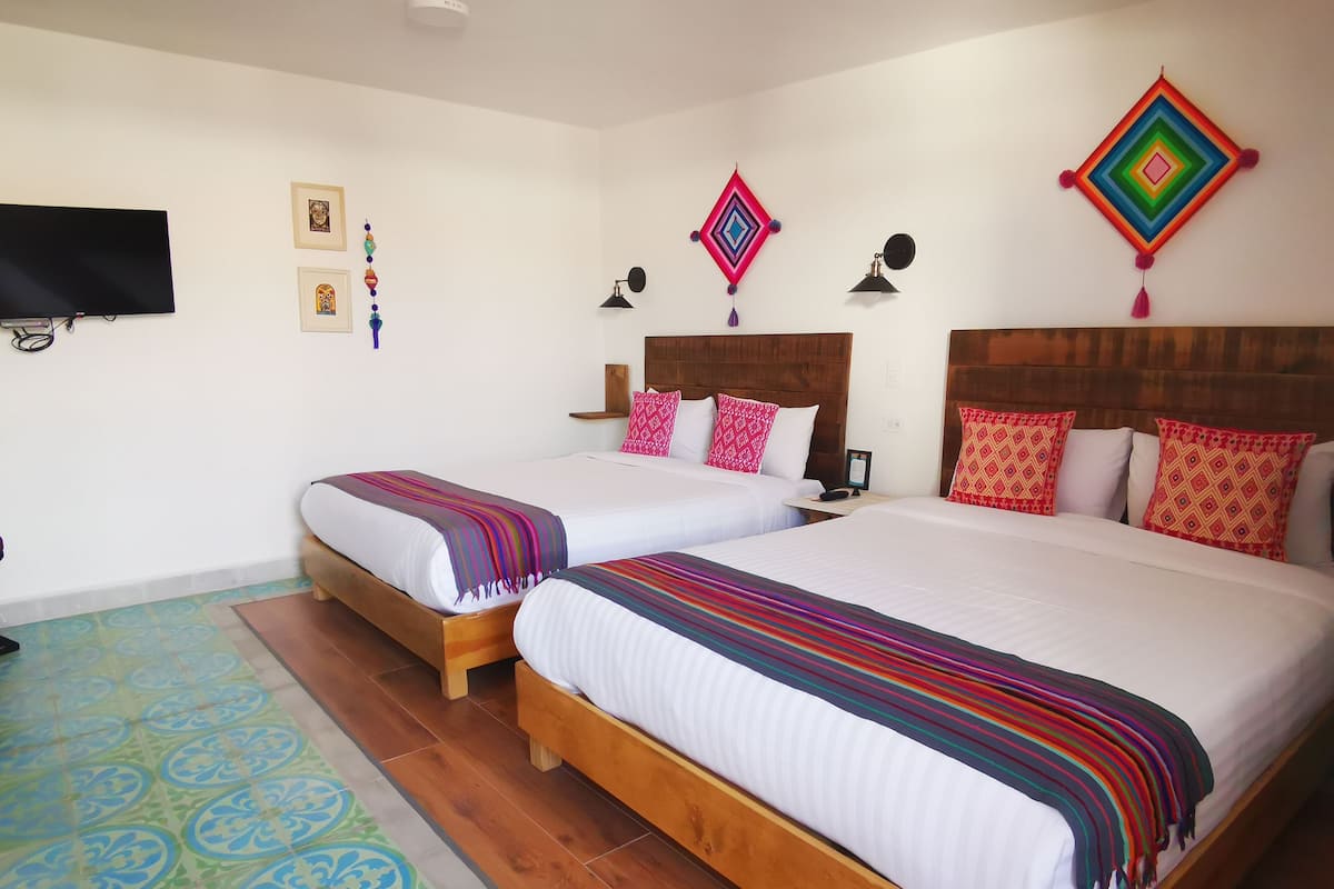 Luxury Double Room, 2 Queen Beds | Premium bedding, down comforters, in-room safe, blackout drapes