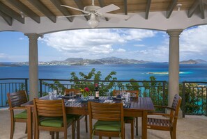 Outdoor dining -   Argonauta:  Spectacular Ocean  Views, Privacy and  Luxury - Minutes from town (st john)