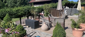 Maisonette apt. No. 2, rosemary, wood-burning stove, sauna, bathing area at the lake 50 meters away