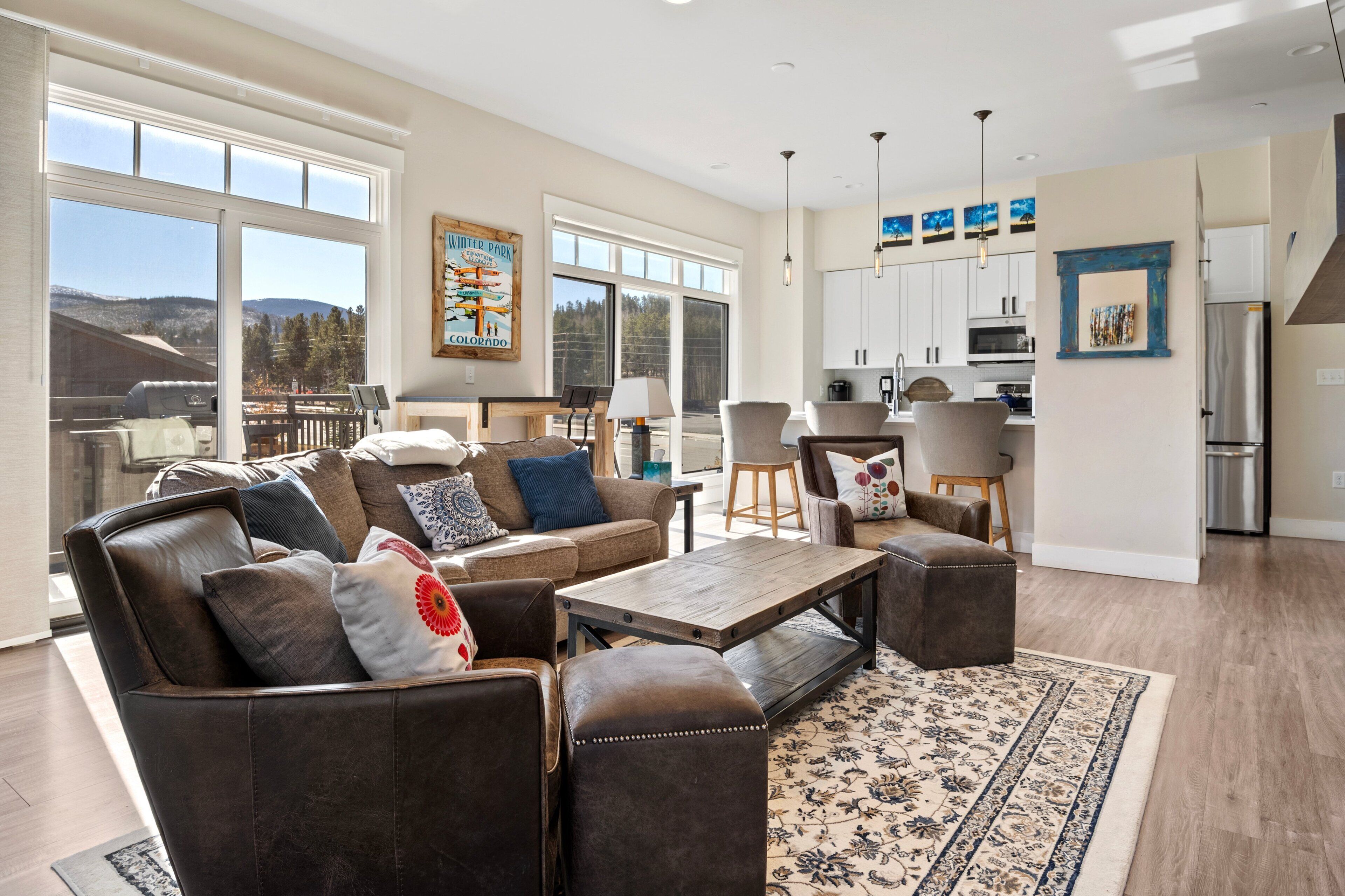 Smart TV, fireplace, video games, Hulu