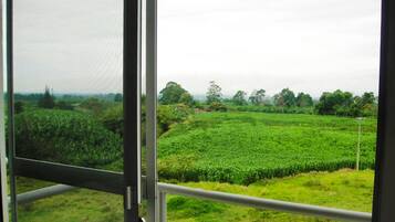 Vue depuis lâhĂ©bergement