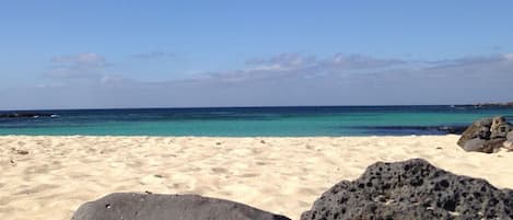 On the beach, beach towels