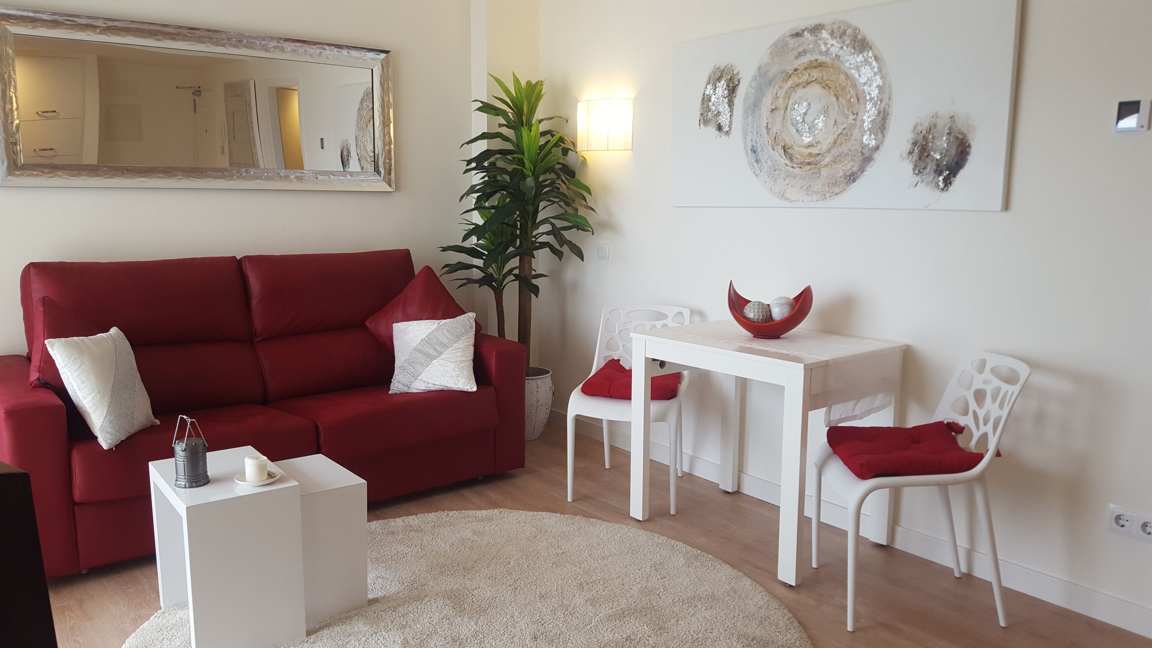 Smart TV, DVD player, books, music library