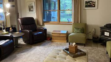 Televisor intel·ligent, llar de foc, reproductor de DVD i llibres