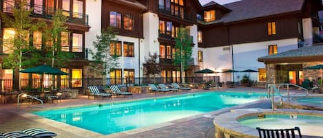 Outdoor pool, a heated pool
