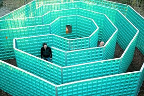 Explore a complex network of pathways within this intricate maze, designed for recreation and education.
