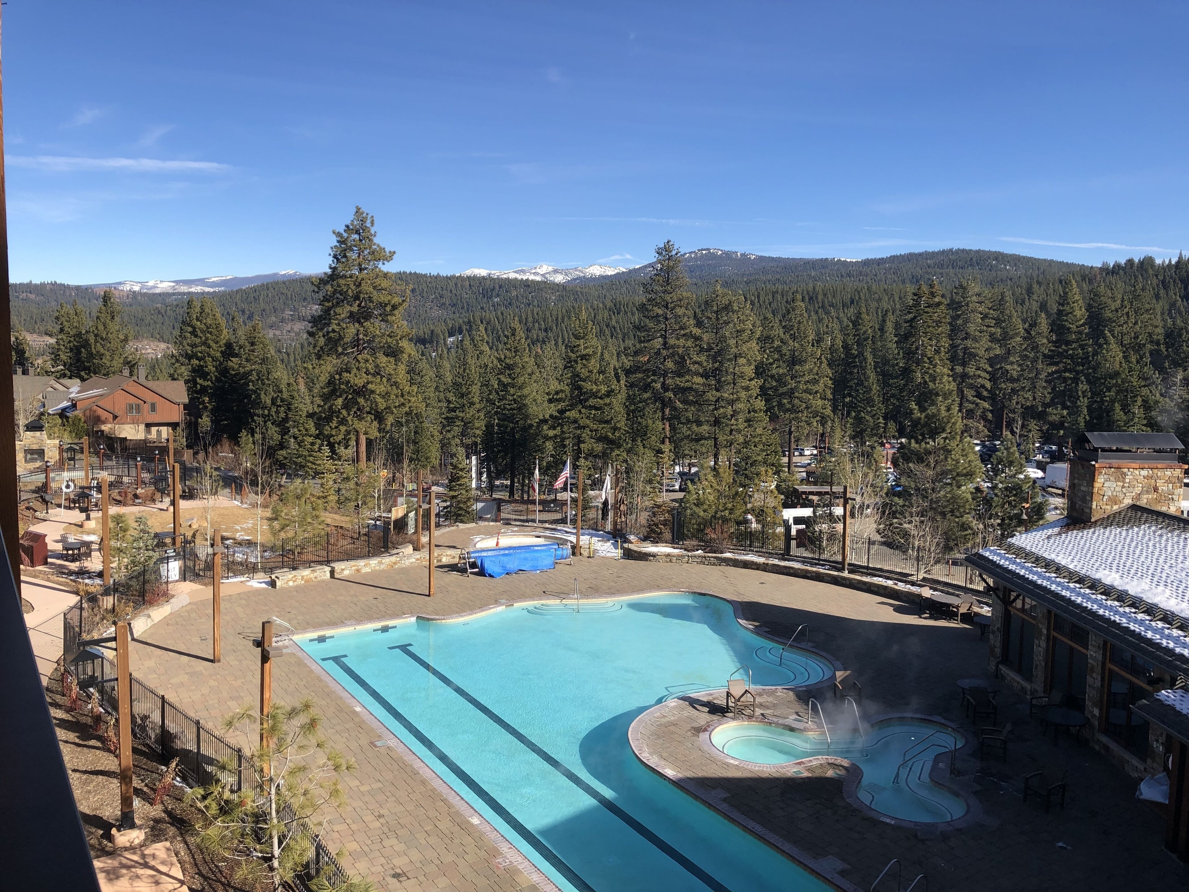 Outdoor pool, a heated pool