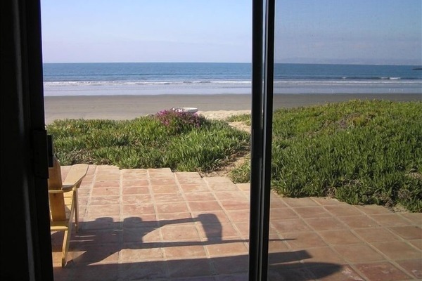 Looking out from the house to the Beach
