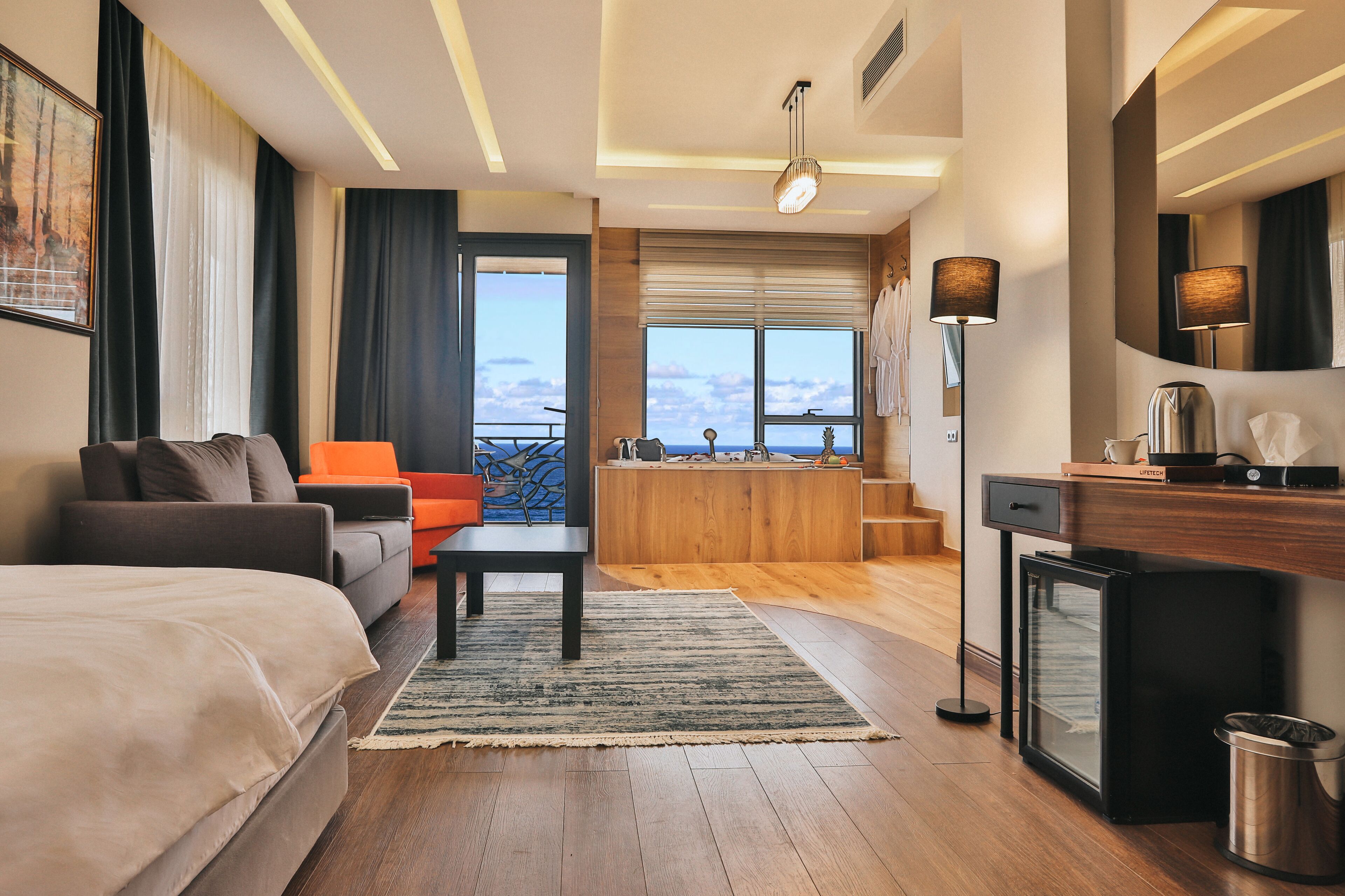 akyazi suite with jacuzzi and sea view | 1 bedroom, minibar, in-room safe, blackout curtains