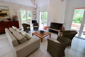 Télévision, cheminée