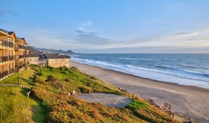 Sun-loungers, beach towels