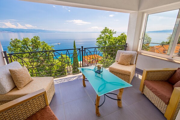 Penthouse | Balcony view - Luxury penthouse Prestige (Opatija)