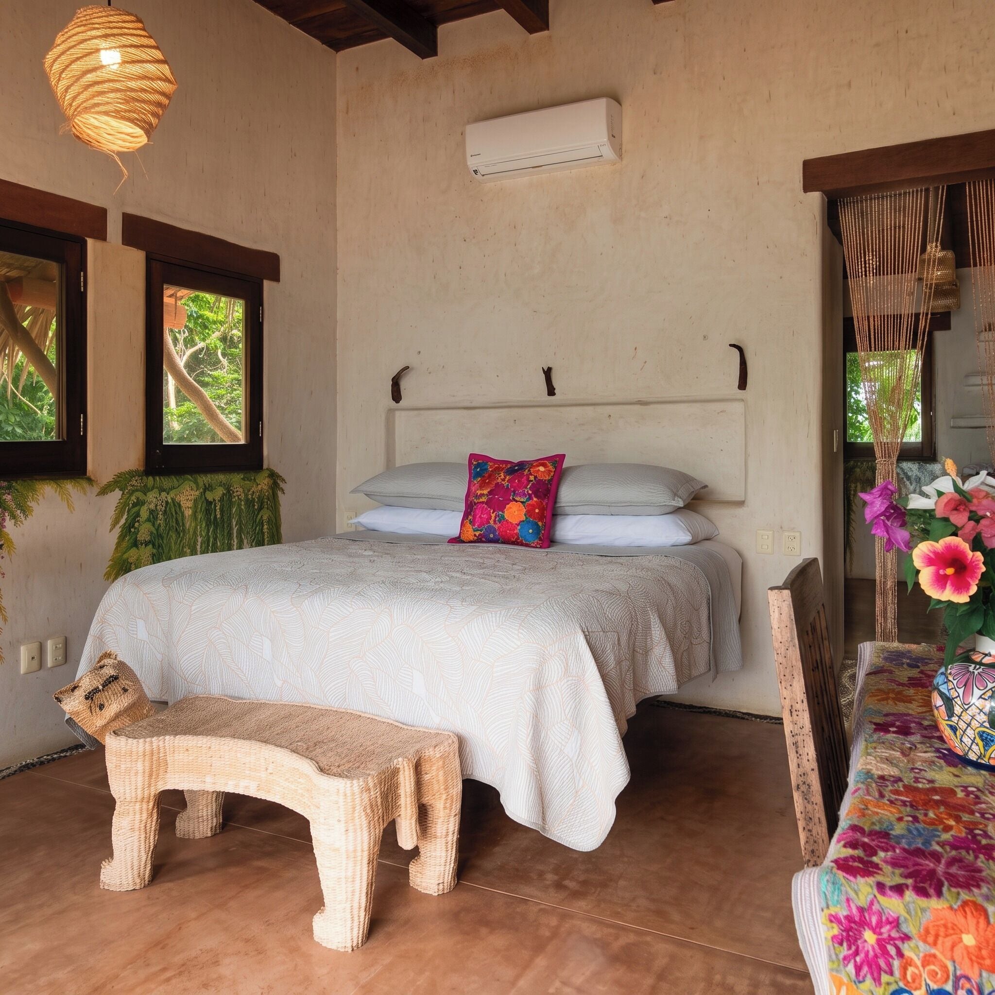4 bedrooms, iron/ironing board, WiFi (free), bed sheets