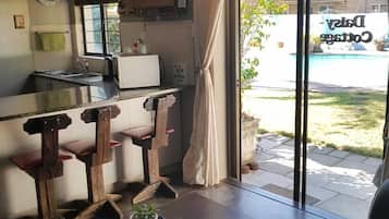 Exclusive Cottage, 1 Queen Bed, Pool View | View from room