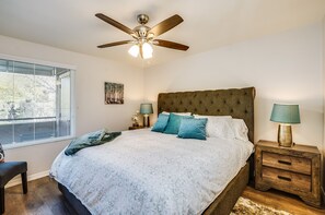 2 bedrooms, iron/ironing board, free WiFi, bed sheets