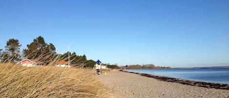 Vlak bij het strand