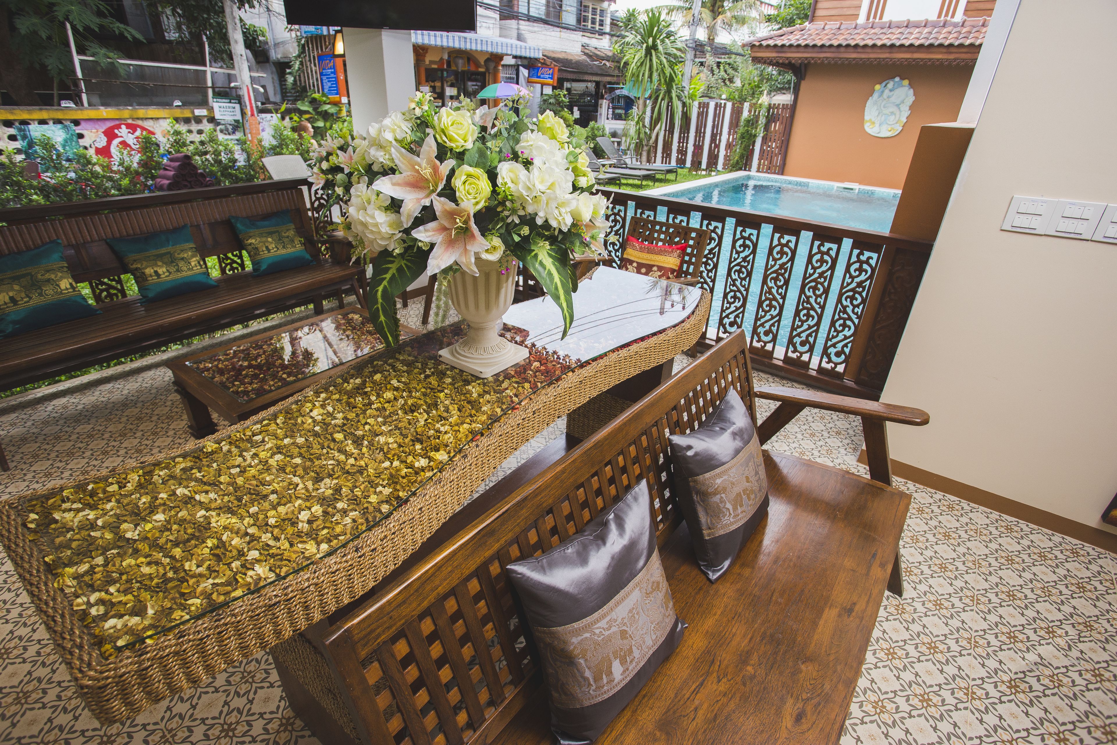 Área de estar no saguão