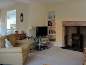 TV, fireplace - 3 bedroom accommodation in Whitehouse, near Alford (Whitehouse, near Alford)