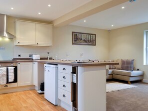 Dishwasher, high chair, cookware/dishes/utensils