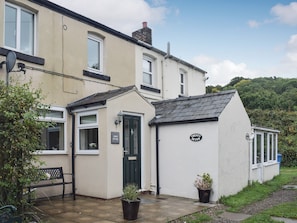 A two-story building with a sign reading "Cobb's Cottage" and "Twenty Seven" on the side. - 3 bedroom accommodation in Grosmont, near Whitby (Grosmont, near Whitby)