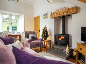 Fireplace - 1 bedroom accommodation in Newbiggin-in-Bishopdale, near Leyburn (Newbiggin-in-Bishopdale, near Leyburn)