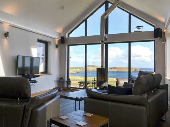 TV, fireplace - 2 bedroom accommodation in Aird, near Stornoway (Aird, near Stornoway)