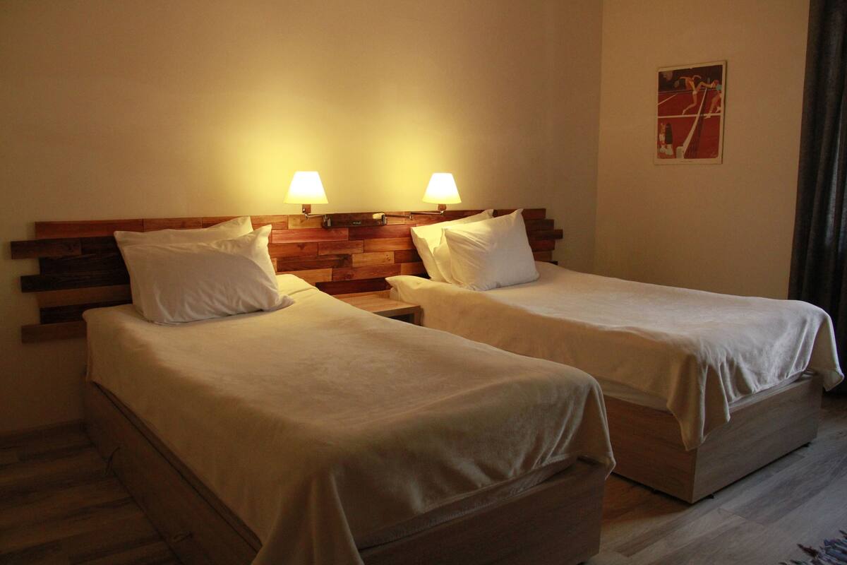 Desk, soundproofing, iron/ironing board, rollaway beds