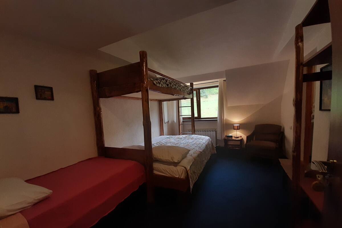 Desk, soundproofing, iron/ironing board, rollaway beds
