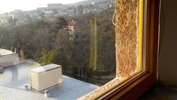 Vue depuis lâhĂ©bergement