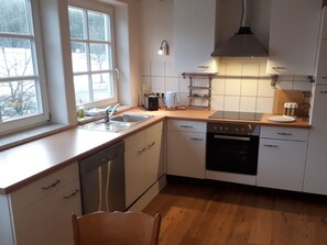 Fridge, oven, stovetop, dishwasher