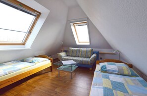 2 chambres, lit parapluie