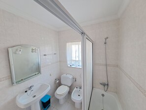 Shower, hair dryer