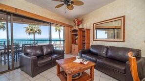 TV, DVD player, books, stereo