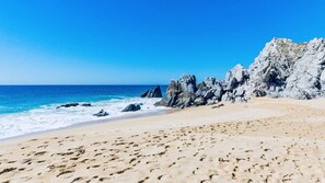 Sun-loungers, beach towels