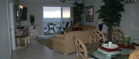 TV, DVD player, books