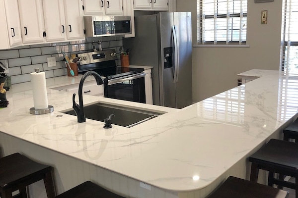 Remodeled kitchen with much more counter space and cabinets