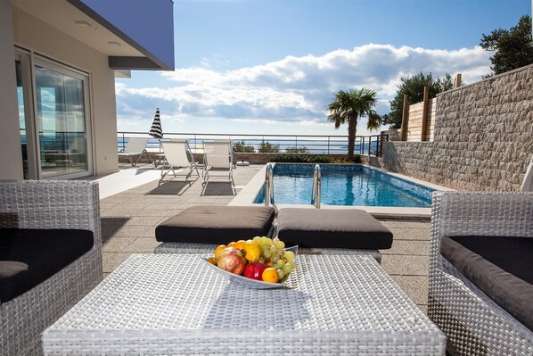 A heated pool