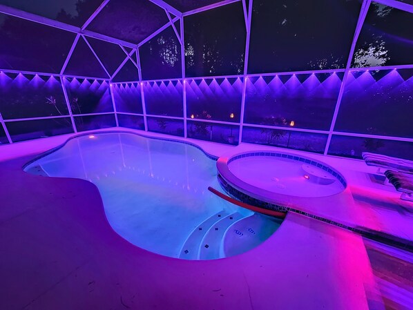 Outdoor pool, a heated pool