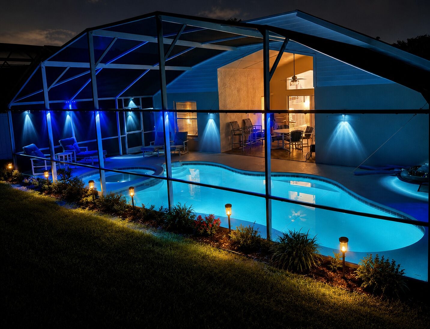 Outdoor pool, a heated pool