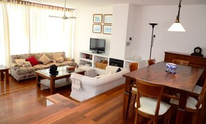 Fernseher, Kamin, Bücher