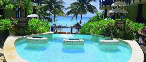 Outdoor pool, a heated pool