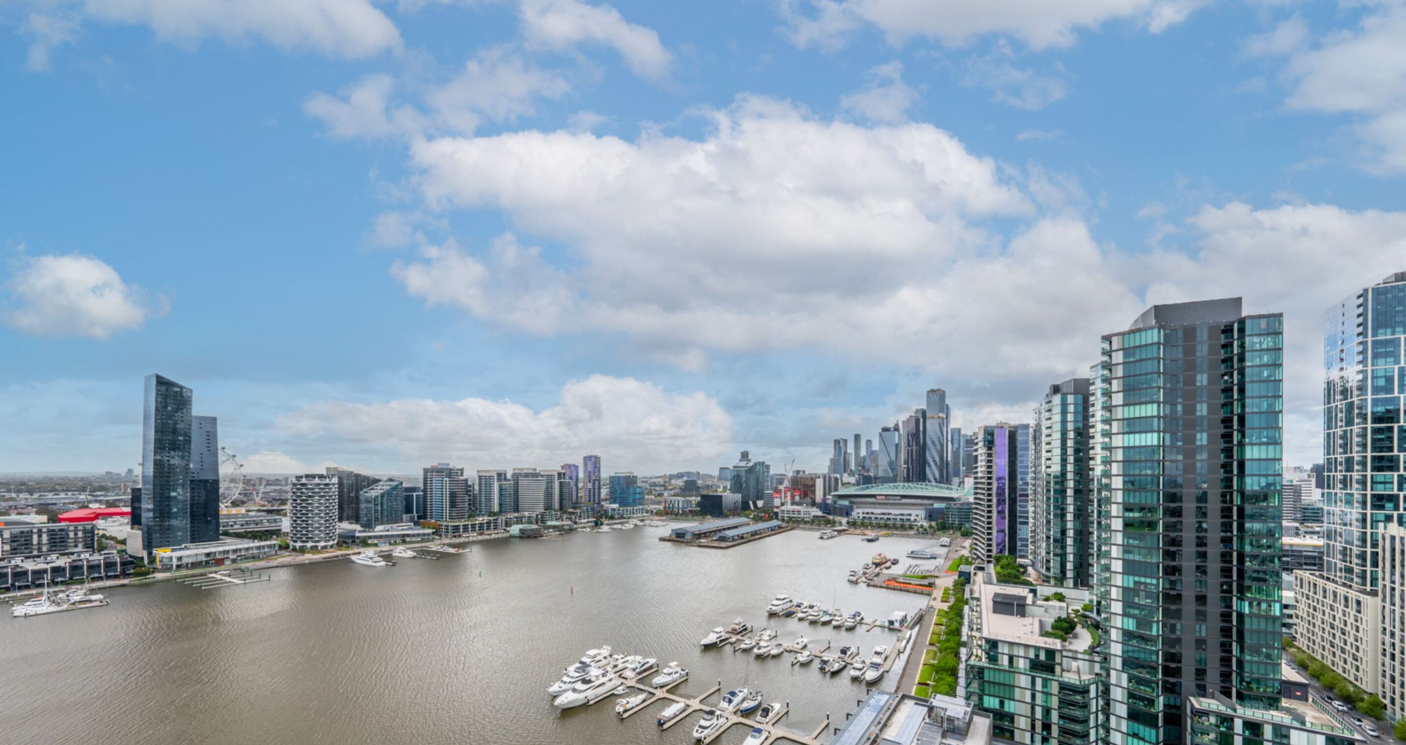 1 Bedroom Apartment + Study with Stadium & Harbour Views | View from room