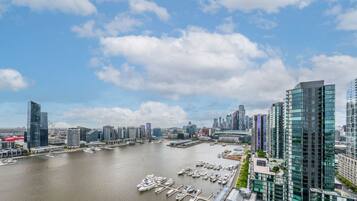 1 Bedroom Apartment + Study with Stadium & Harbour Views | View from room