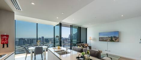 Top Floor 2 BR / 2 Lvls - Sub Penthouse | Private kitchen | Full-size fridge, microwave, oven, stovetop