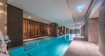 Indoor pool, a heated pool