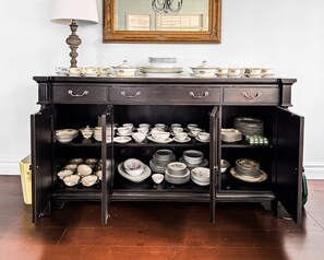 China available in dining room.  - Luxurious & secluded mansion and separate cabin with stunning ocean views! (Winter Harbor)