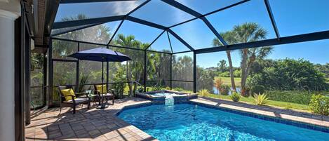 Een verwarmd zwembad