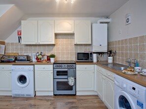 Dishwasher, high chair, cookware/dishes/utensils